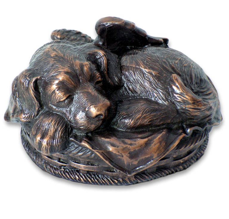 Engel Hund Beerdigung Urne Bronze, Silber, Kupfer Urns Paradise
